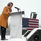 Image for article titled Amy Klobuchar fans braved a blizzard to watch her 2020 US presidential bid announcement